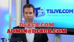 Course platform screenshot showing T3 Live Swing Trading Course online training program