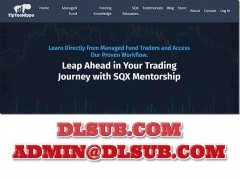 Course website platform screenshot showing TipToeHippo SQX Mentorship online training program