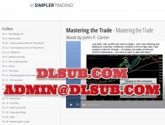 Course platform screenshot showing John Carter Mastering the Trade Book Course Videos online training program