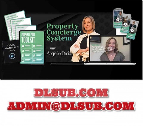 Marketing portrait of Angie McDaniel promoting The Real Estate Commando – Property Concierge System course