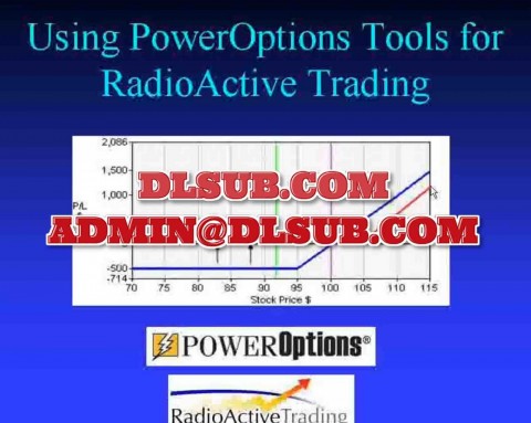 Mockup image of RadioActive Trading Mastery Course e-learning materials, video-based modules with printable workbooks for traders
