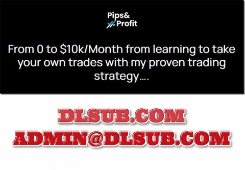 Online course website mockup featuring Pips & Profits – Full Pips & Profit Strategy training system